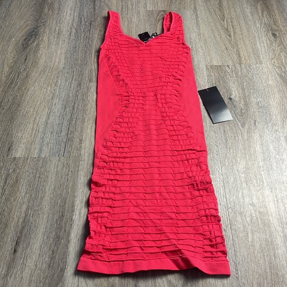 Bebe Body-con Sweetheart Neck Textured Dress Size M/L - Picture 13 of 16